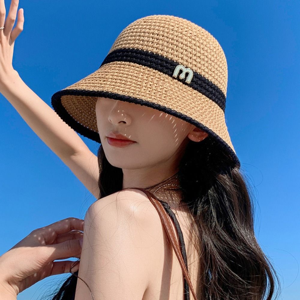 Breathable Elegant Bow Fisherm - Bucket Hat Straw 评论和价格