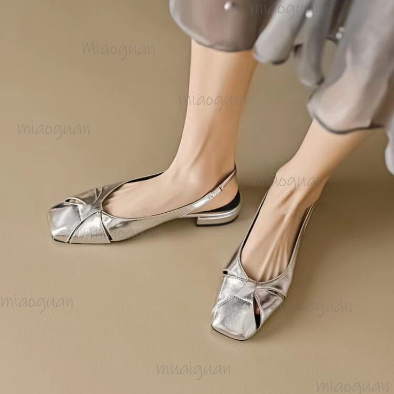 Cover Toe Low Heel Pumps Women - Casual Sandal Leather 评论和价格