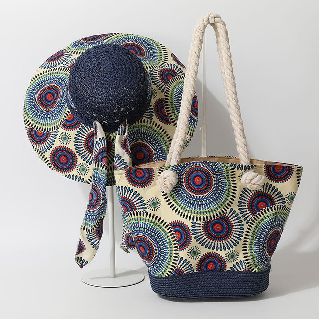 Boho Straw Sun Hat and Beach B - Bucket Hat Straw 评论和价格