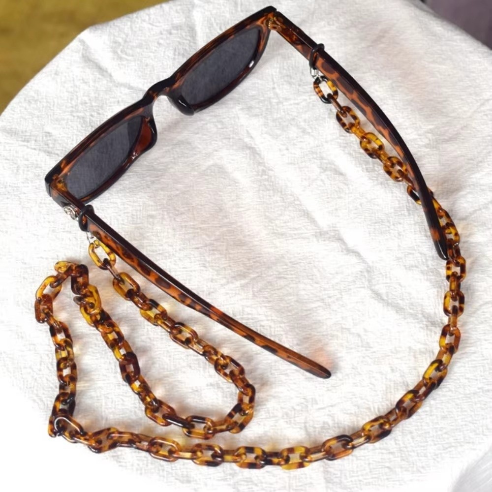 Anti-Slip Leopard Acrylic Glas - Sunglass Retainer Cord 评论和价格