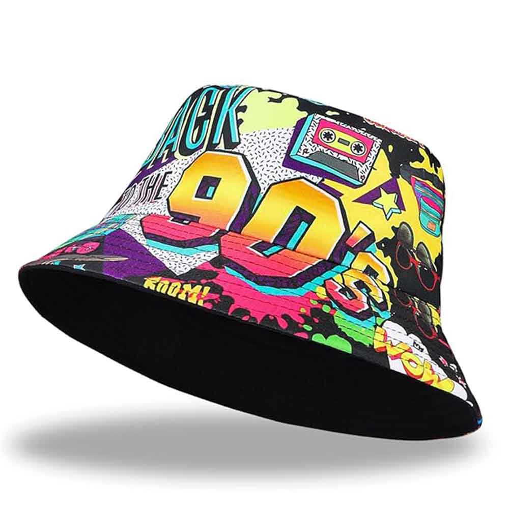 Retro 80 90s vintage Bucket Ha - Packable Hat Nylon 评论和价格