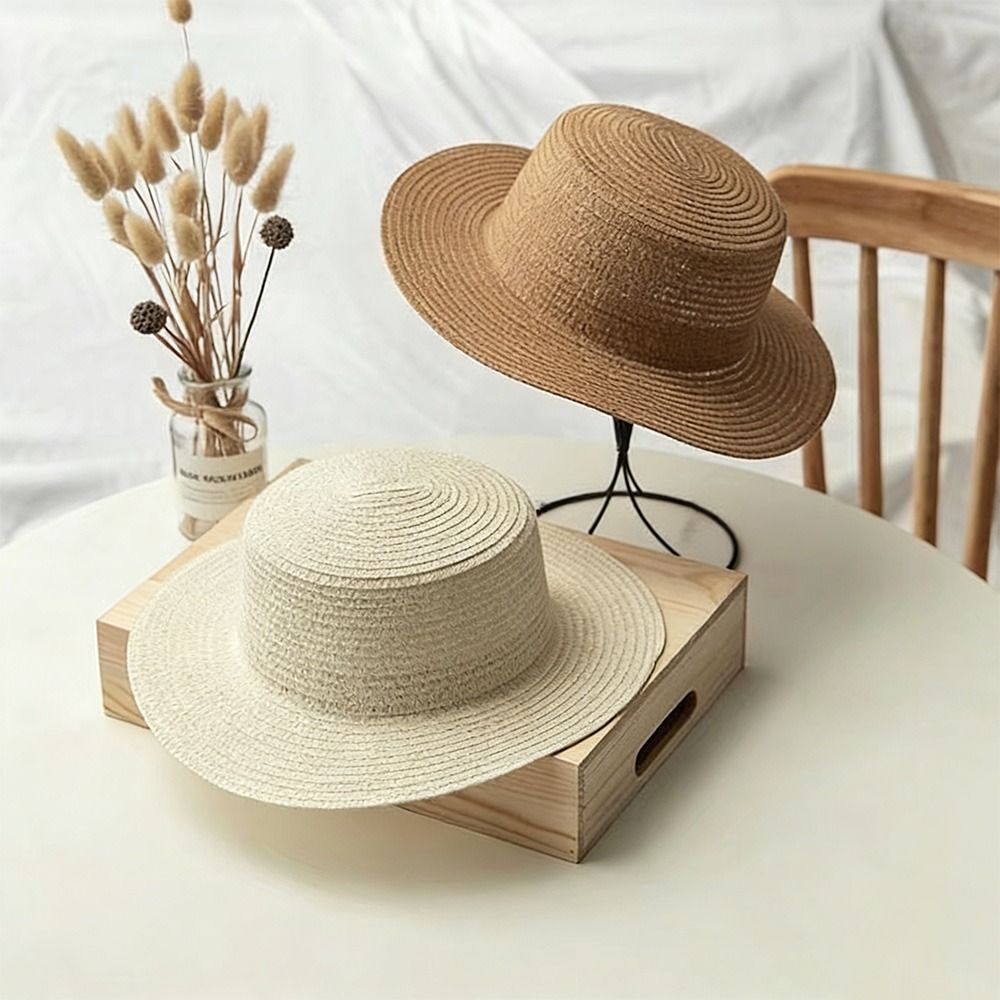 Fashionable Wide Brim Straw Ha - Bucket Hat Straw 评论和价格
